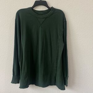 Aerie Green Long Sleeve Boyfriend Tee